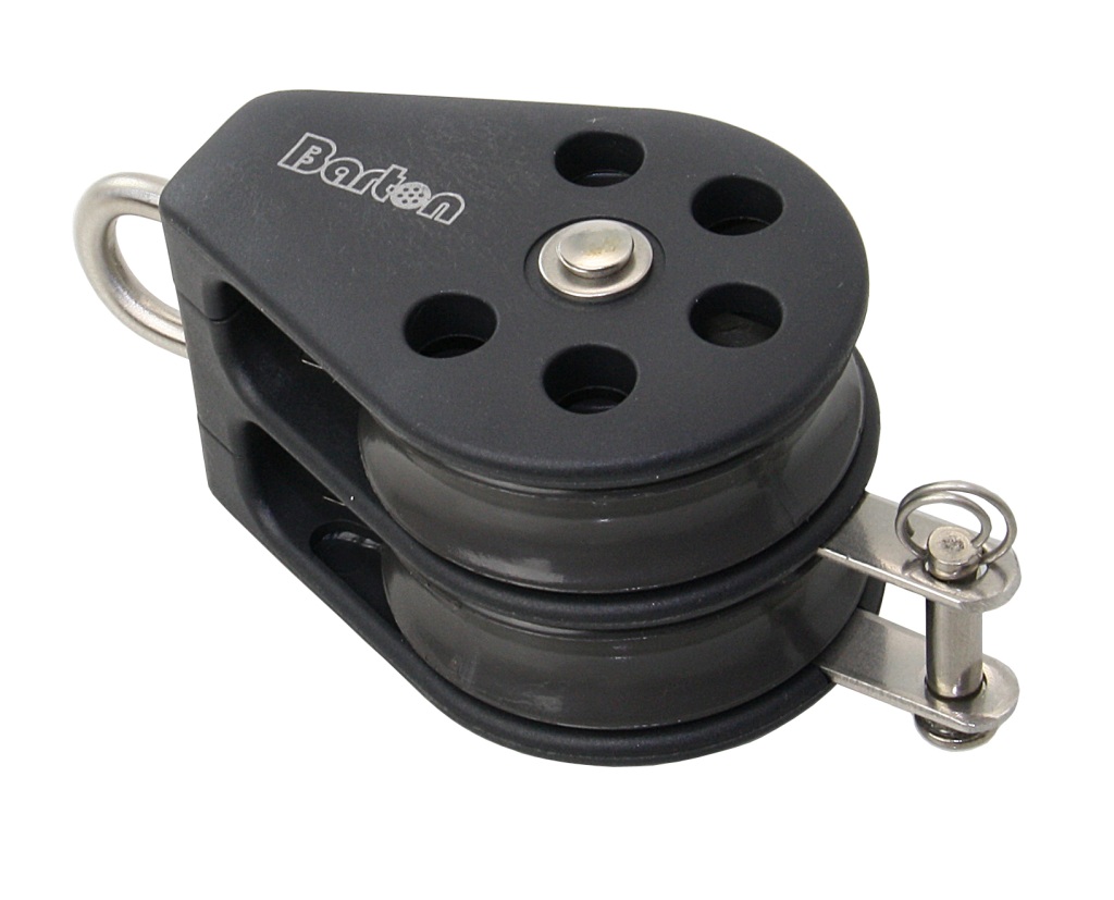 BARTON double block, sliding, 30mm, rope 8mm, headband/U-shaped bracket 1 BARTON double block, sliding, 30mm, rope 8mm, headband/U-shaped bracket