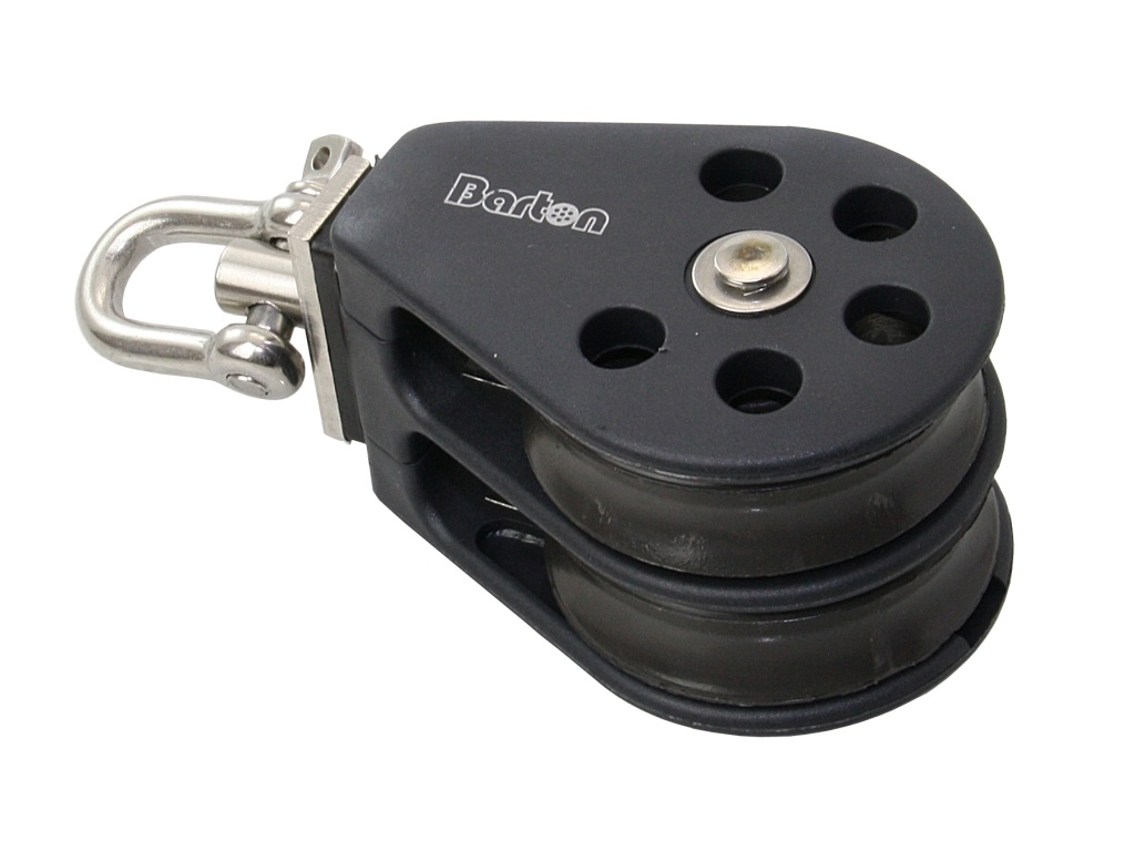 BARTON double block, spherical, 35mm, rope 8mm, swivel shackle 1 BARTON double block, spherical, 35mm, rope 8mm, swivel shackle
