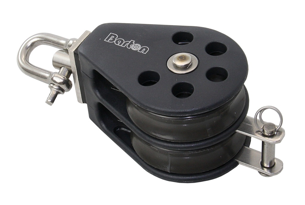BARTON double block, sliding, 35mm, rope 8mm, swivel shackle/U-shackle 1 BARTON double block, sliding, 35mm, rope 8mm, swivel shackle/U-shackle
