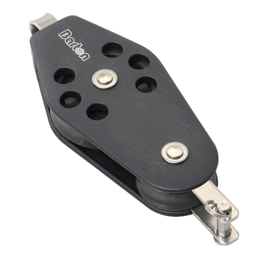 BARTON violin block, spherical, 45/30mm, rope 8mm, headband/U-shaped bracket 1 BARTON violin block, spherical, 45/30mm, rope 8mm, headband/U-shaped bracket