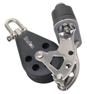 BARTON single block, ball joint, 35mm, rope 8mm, swivel/U-bolt clamp