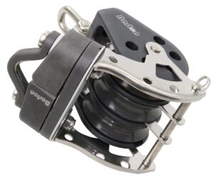 BARTON Triple Block, sliding, 45mm, rope 10mm, swivel/U-bolt/clamp
