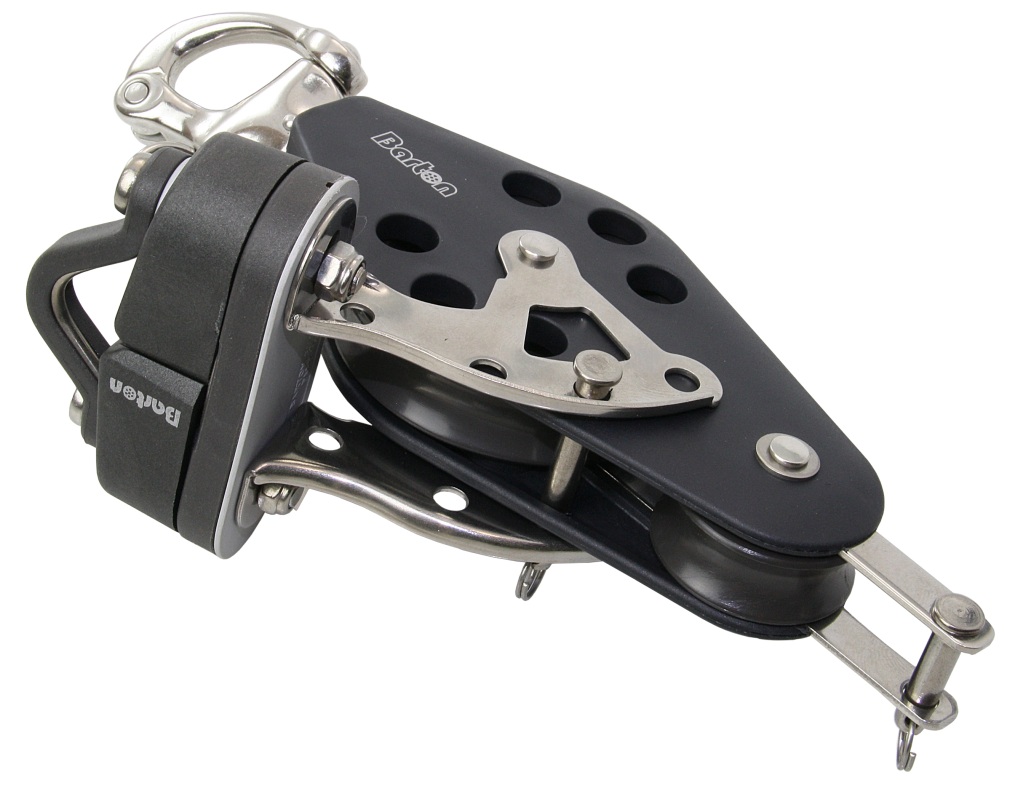 BARTON Violin Block, ball-shaped, 58/30mm, 10mm rope, snap/U-shaped bracket/K-clamp 1 BARTON Violin Block, ball-shaped, 58/30mm, 10mm rope, snap/U-shaped bracket/K-clamp