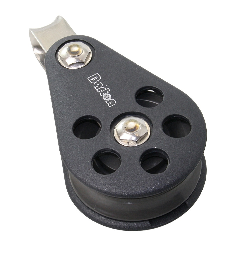 BARTON Single block sliding 54mm, rope 12mm, head restraint 1 BARTON Single block sliding 54mm, rope 12mm, head restraint