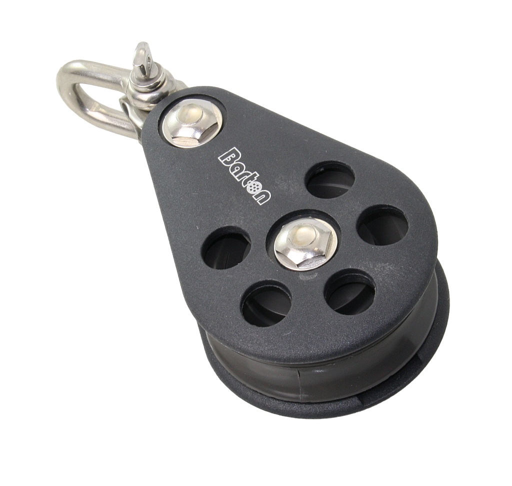 BARTON single sliding block 70mm, rope 14mm, reversible shackle 1 BARTON single sliding block 70mm, rope 14mm, reversible shackle