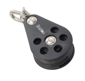 BARTON single block, spherical, 70mm, rope 14mm, reversible shackle