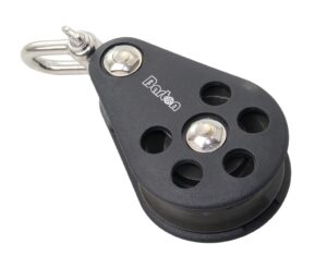 BARTON single sliding block 64mm, rope 12mm, swivel shackle