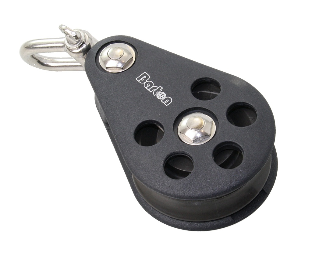 BARTON single sliding block 70mm, rope 14mm, swivel shackle 1 BARTON single sliding block 70mm, rope 14mm, swivel shackle