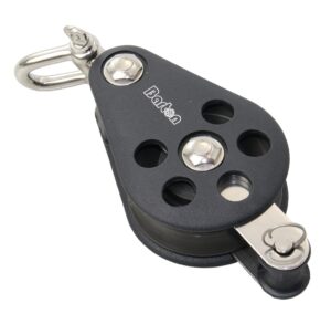 BARTON Single sliding block 54mm, rope 12mm, swivel shackle/U-shackle