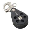 BARTON single sliding block, 64mm, rope 12mm, snap shackle