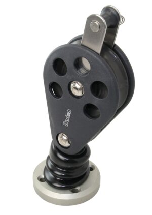 BARTON Single sliding standing block, 64mm, rope 12mm, U-bolt