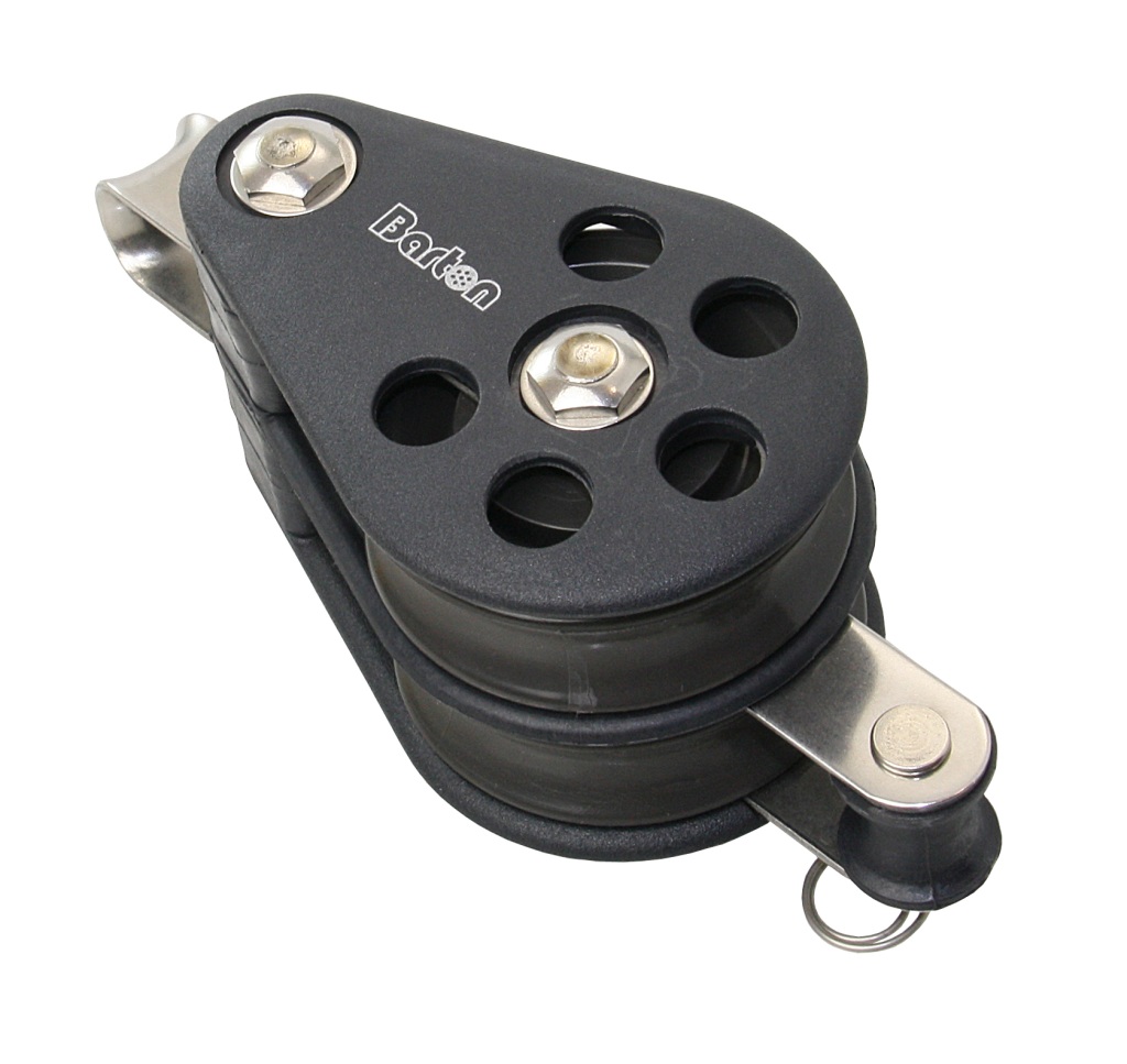 BARTON double block, ball joint, 54mm, rope 12mm, headband/U-shaped bracket 1 BARTON double block, ball joint, 54mm, rope 12mm, headband/U-shaped bracket