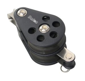 BARTON double block, sliding, 54mm, rope 12mm, headband/U-shaped bracket