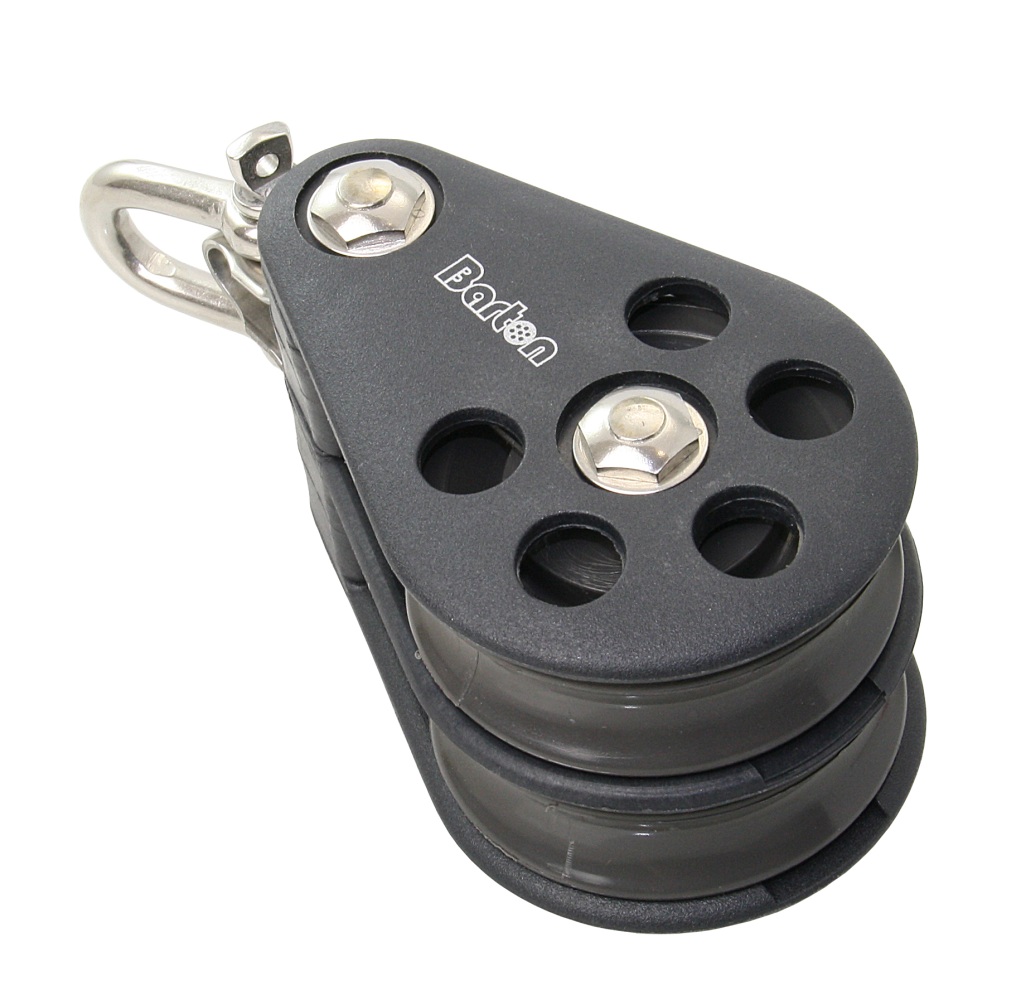 BARTON double block, sliding, 70mm, rope 14mm, reversible shackle 1 BARTON double block, sliding, 70mm, rope 14mm, reversible shackle