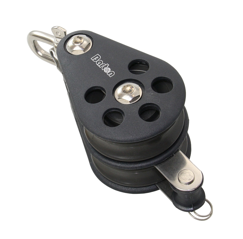 BARTON double block, sliding, 54mm, rope 12mm, reversible/U-bolt 1 BARTON double block, sliding, 54mm, rope 12mm, reversible/U-bolt