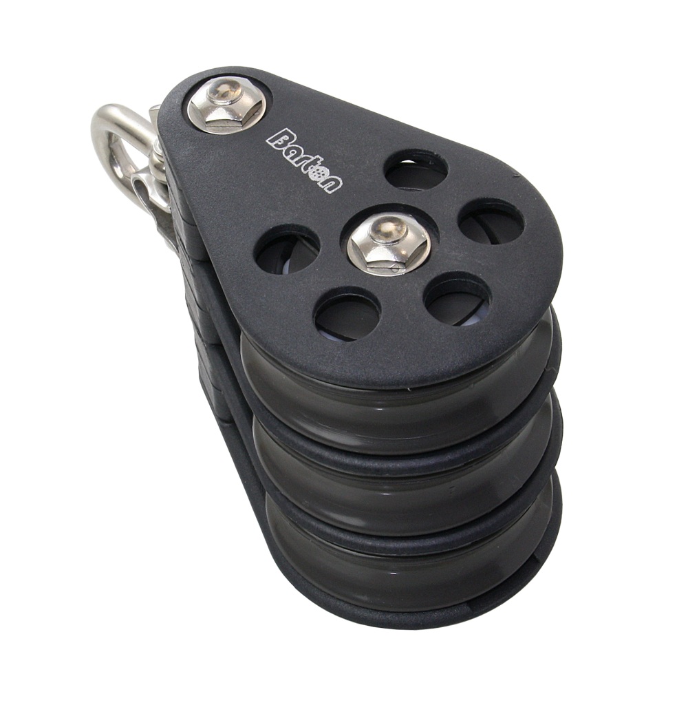 BARTON Triple Block, spherical, 54mm, rope 12mm, reversible shackle 1 BARTON Triple Block, spherical, 54mm, rope 12mm, reversible shackle