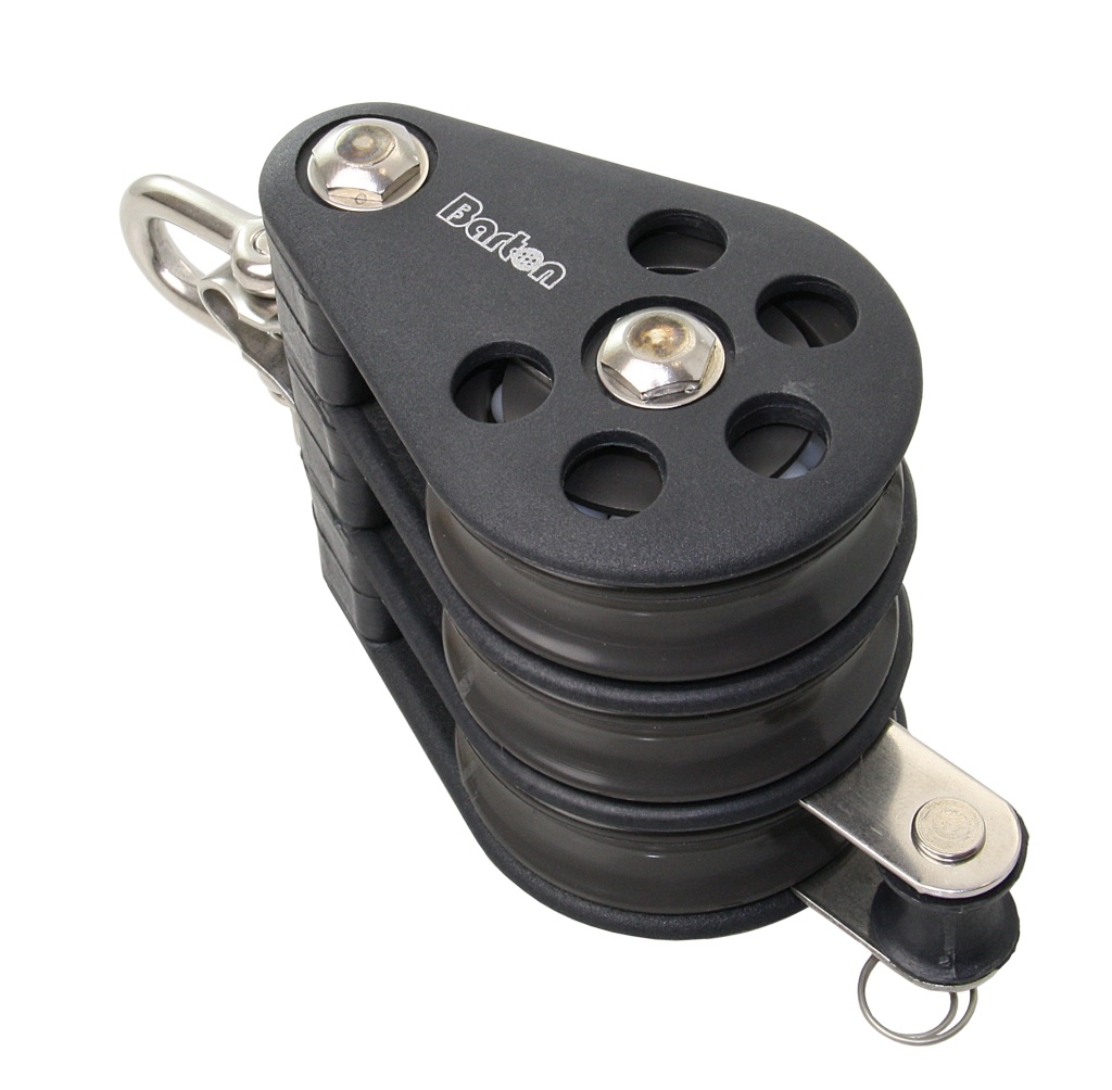 BARTON Triple Block, ball bearing, 54mm, cable 12mm, reversible/U-shaped bracket 1 BARTON Triple Block, ball bearing, 54mm, cable 12mm, reversible/U-shaped bracket