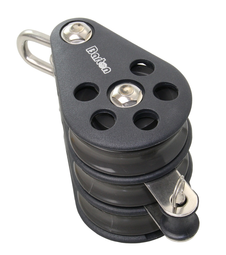 BARTON Triple Block, spherical, 64mm, rope 12mm, swivel shackle/U-shackle 1 BARTON Triple Block, spherical, 64mm, rope 12mm, swivel shackle/U-shackle