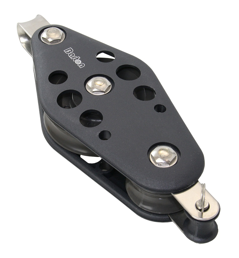 BARTON violin block, spherical, 64/38mm, rope 12mm, headband/U-shaped bracket 1 BARTON violin block, spherical, 64/38mm, rope 12mm, headband/U-shaped bracket