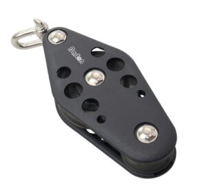 BARTON Violin Block, sliding, 64/38mm, rope 12mm, swivel shackle