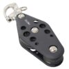 BARTON violin block, spherical, 70/44mm, rope 12mm, snap shackle