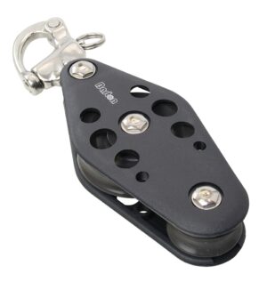BARTON violin block, spherical, 70/44mm, rope 12mm, snap shackle