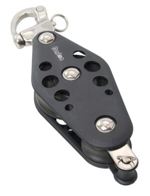 BARTON violin block, spherical, 70/44mm, rope 12mm, snap shackle/U-shackle