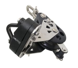 BARTON Single sliding block 54mm, rope 12mm, swivel, lower bail, clamp