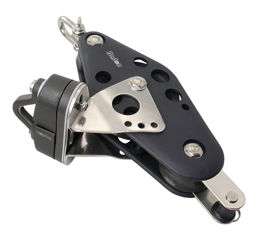 BARTON Violin Block, sliding, 70/44mm, 12mm rope, swivel/U-shaped bracket/K-clamp 1 BARTON Violin Block, sliding, 70/44mm, 12mm rope, swivel/U-shaped bracket/K-clamp
