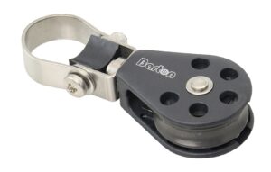 BARTON single block, spherical, 45mm, rope 10mm, for railing 25mm
