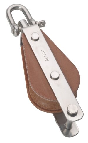 BARTON TUPHblox single block 20mm, rope 8mm, swivel shackle/U-bolt