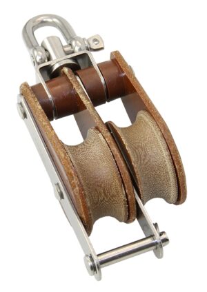 BARTON TUPHblox double block 20mm, rope 8mm, swivel shackle/U-bolt
