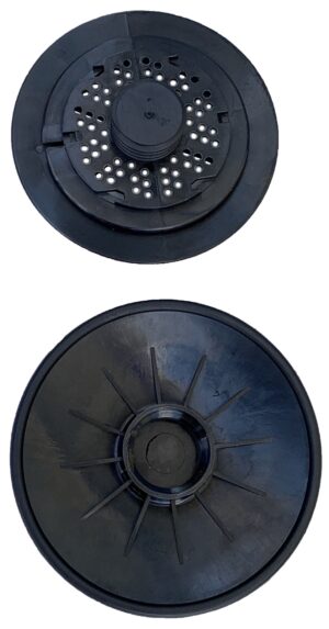 BOATVENT tarpaulin vent 4 for sewing on, 130mm, black