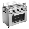 CAN gas stove, tiltable CU1000 with oven 19L and 2 cooking zones 3 can1000