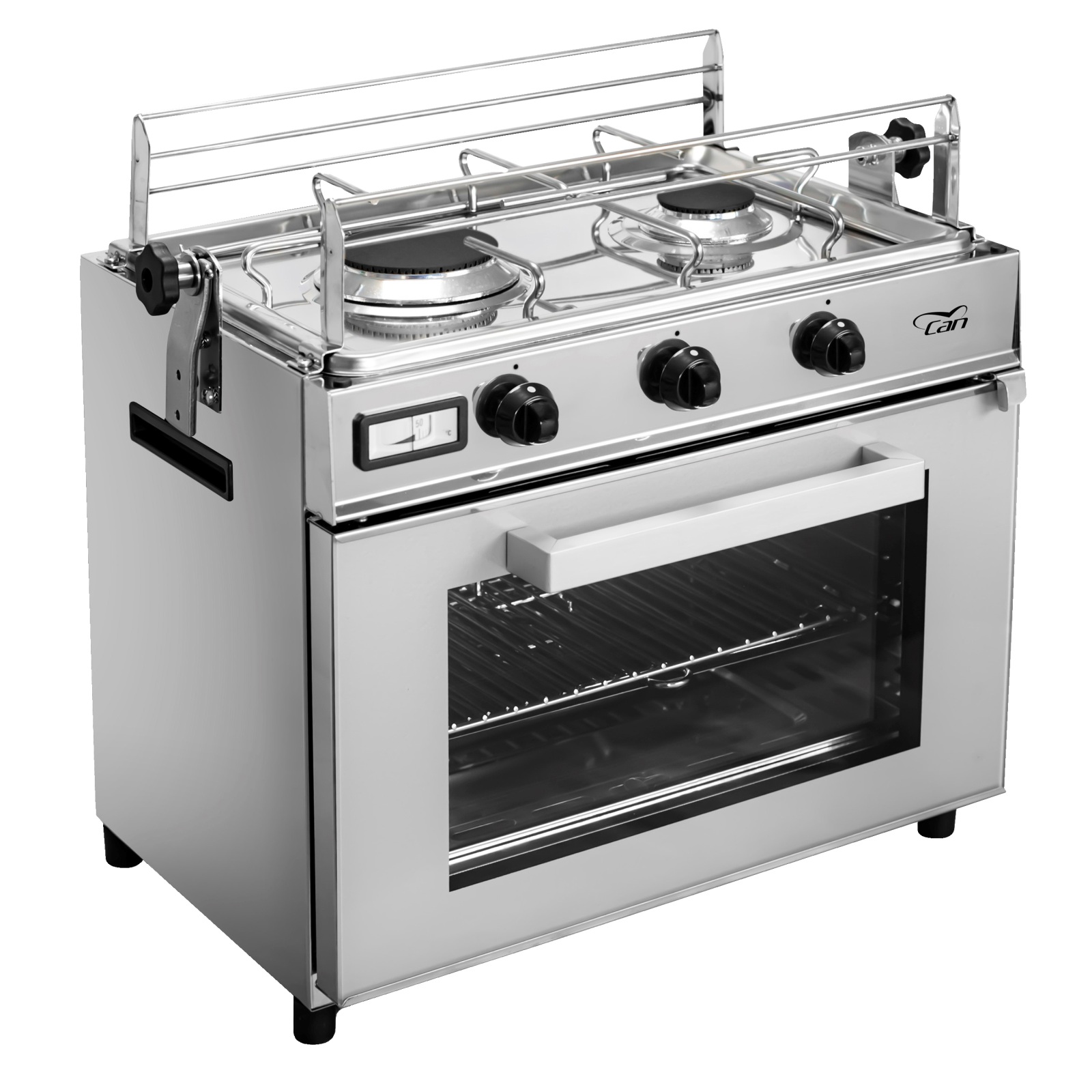 CAN gas stove, tiltable CU1000 with oven 19L and 2 cooking zones 1 CAN gas stove, tiltable CU1000 with oven 19L and 2 cooking zones