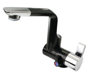 CAN folding hot/cold water tap with PP/Cr 12V switch, for 8/10mm hose