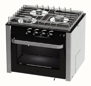CAN gas stove, tiltable CU3000 with oven 30L and 3 cooking zones