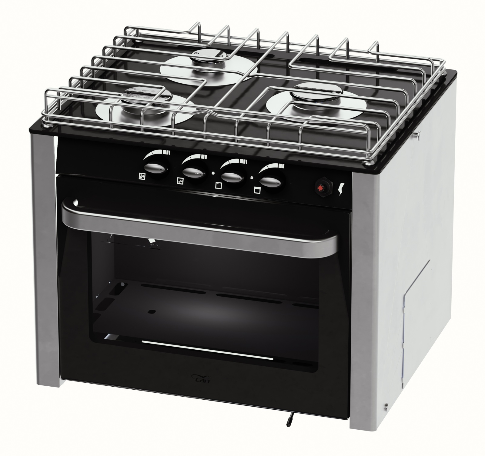 CAN gas stove, tiltable CU3000 with oven 30L and 3 cooking zones 1 CAN gas stove, tiltable CU3000 with oven 30L and 3 cooking zones