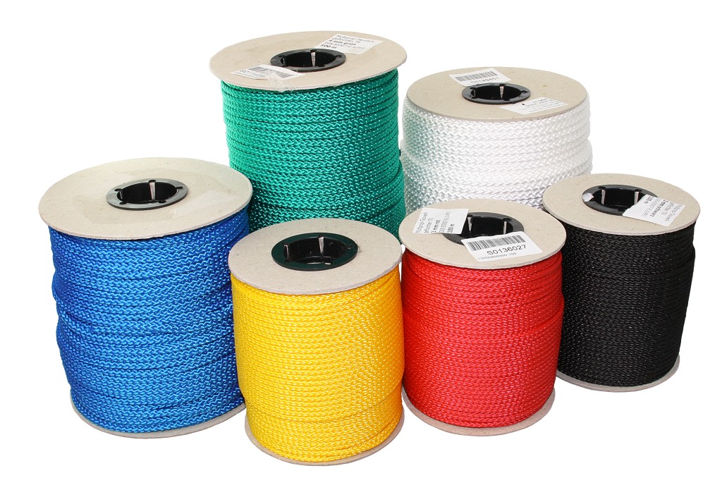 Braided PP rope, 8-strand, 4mm, green, 100m 1 Braided PP rope, 8-strand, 4mm, green, 100m