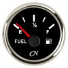 CN Fuel Tank Gauge Analog 12/24V 57mm Black/Chrome