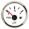 CN Fuel Tank Gauge Analog 12/24V 57mm White/Chrome 2 cn01w