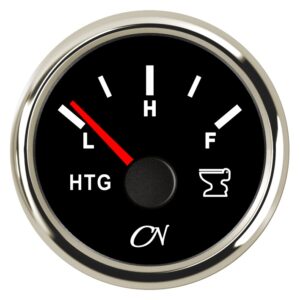 CN wastewater tank indicator analog 12/24V 57mm black/chrome