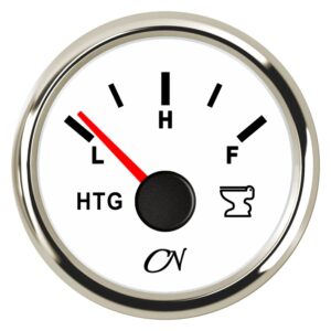 CN wastewater tank indicator analog 12/24V 57mm white/chrome