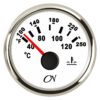 CN Coolant Temperature Gauge Analog 12/24V 57mm White/Chrome