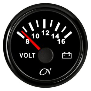 CN Voltmeter Display Analog 12V 57mm 8-16V Black