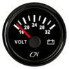 CN Voltmeter Display Analog 24V 57mm 16-32V Black 3 cn0524s