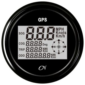 CN GPS speedometer incl. compass digital 12/24V 96mm black
