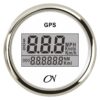 CN GPS speedometer digital 12/24V 57mm white/chrome 3 cn08w