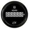 CN digital operating hours counter 12/24V 0-99999.9h black