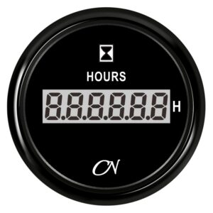CN digital operating hours counter 12/24V 0-99999.9h black